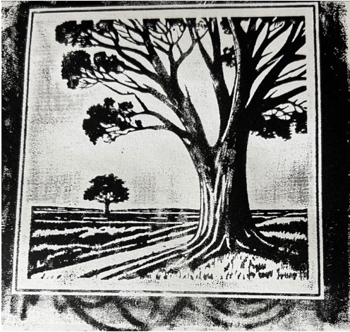 Lino Print by Anthony J Hughes