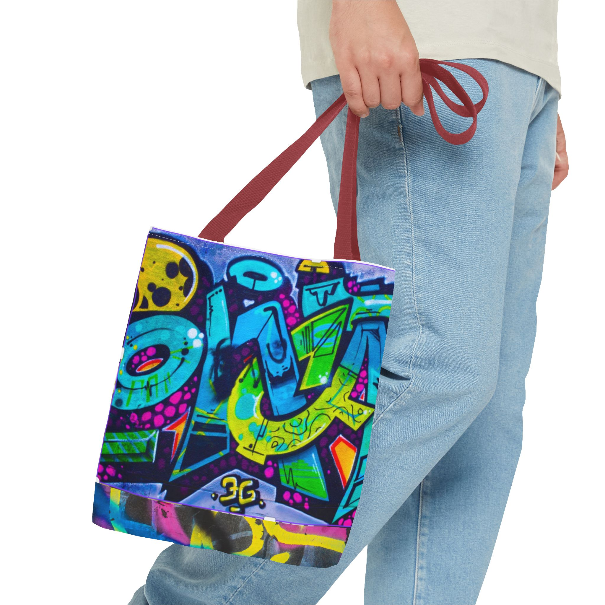 Graffiti Art Tote Bag — Colorful Street Style All-Over Print - Image 7
