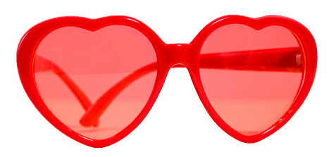 Red heart sunglasses