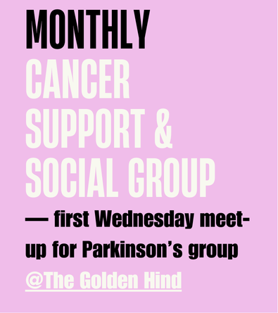Monthly Cancer Support & Social Group - first Wednesday meet-up for Parkinson's group at The Golden Hind