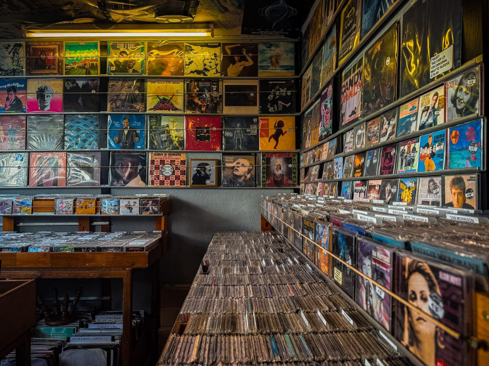 Photo of the inside of Out of Time Records